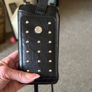 Jessica Simpson Black Studded Crossbody Bag